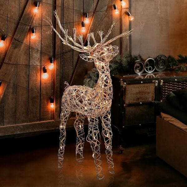 Rattan Reindeer Decoration